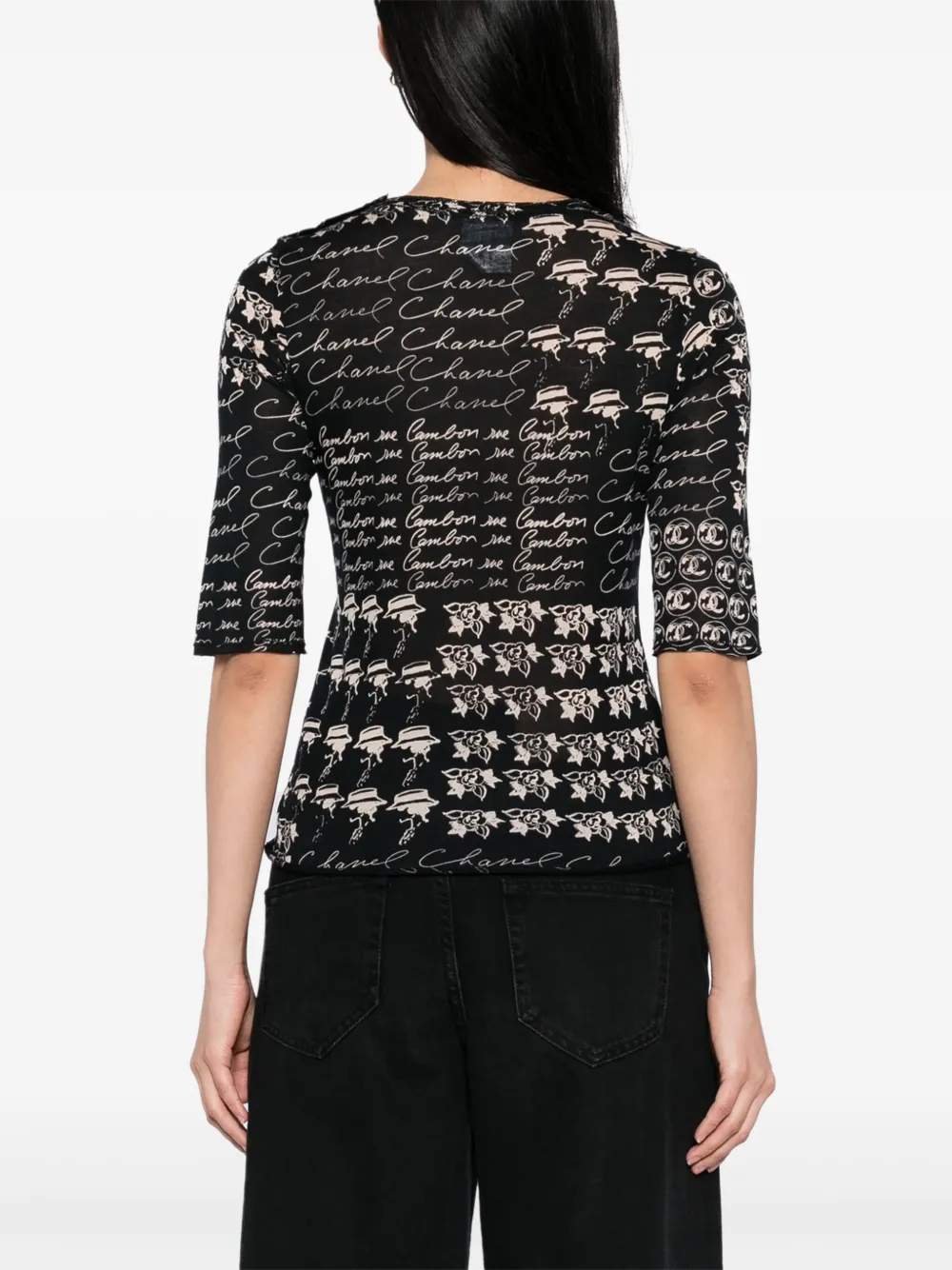 Pre-owned Chanel 2006 Graphic-print Top