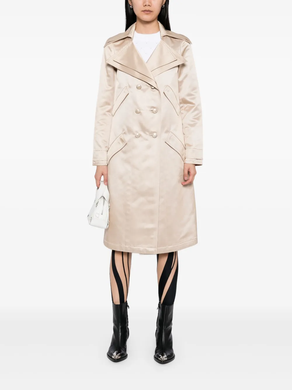 CHANEL Pre-Owned 1990-2000s trenchcoat - Beige
