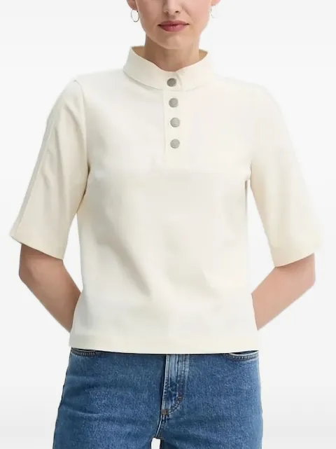 Ba&Sh mock-neck button-placket blouse