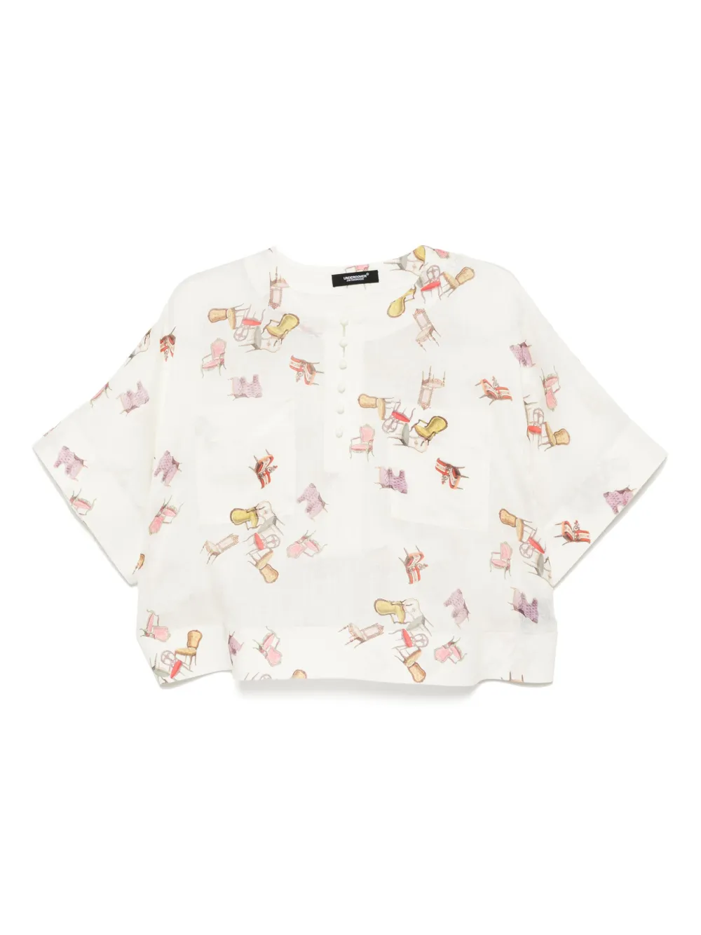 Undercover Shirt met print Beige