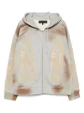 Who Decides War signature mechanic zip-up hoodie - Grey
