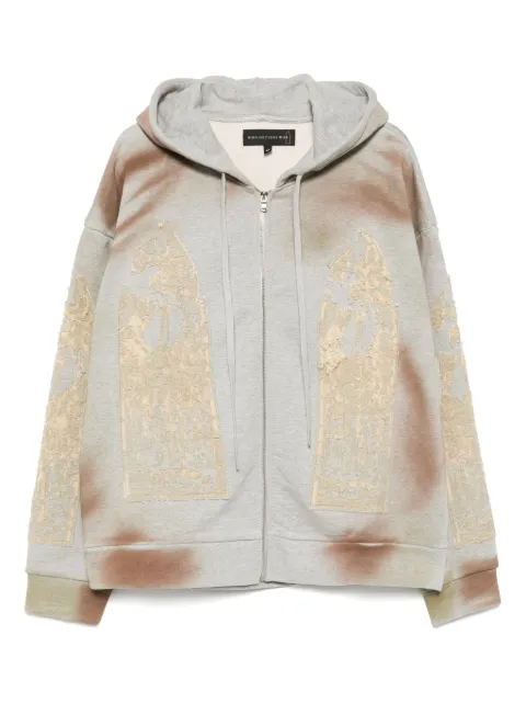 Who Decides War signature mechanic zip-up hoodie