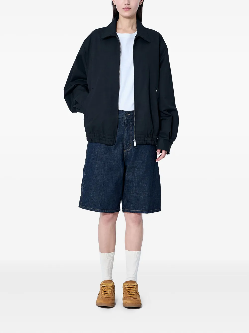 Carhartt WIP Brandon denim shorts met logopatch Blauw