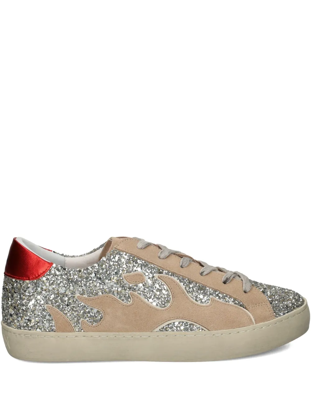 Gamin flame-embellished sneakers Neutrals