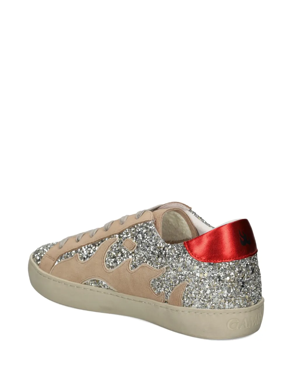 Gamin flame-embellished sneakers Neutrals