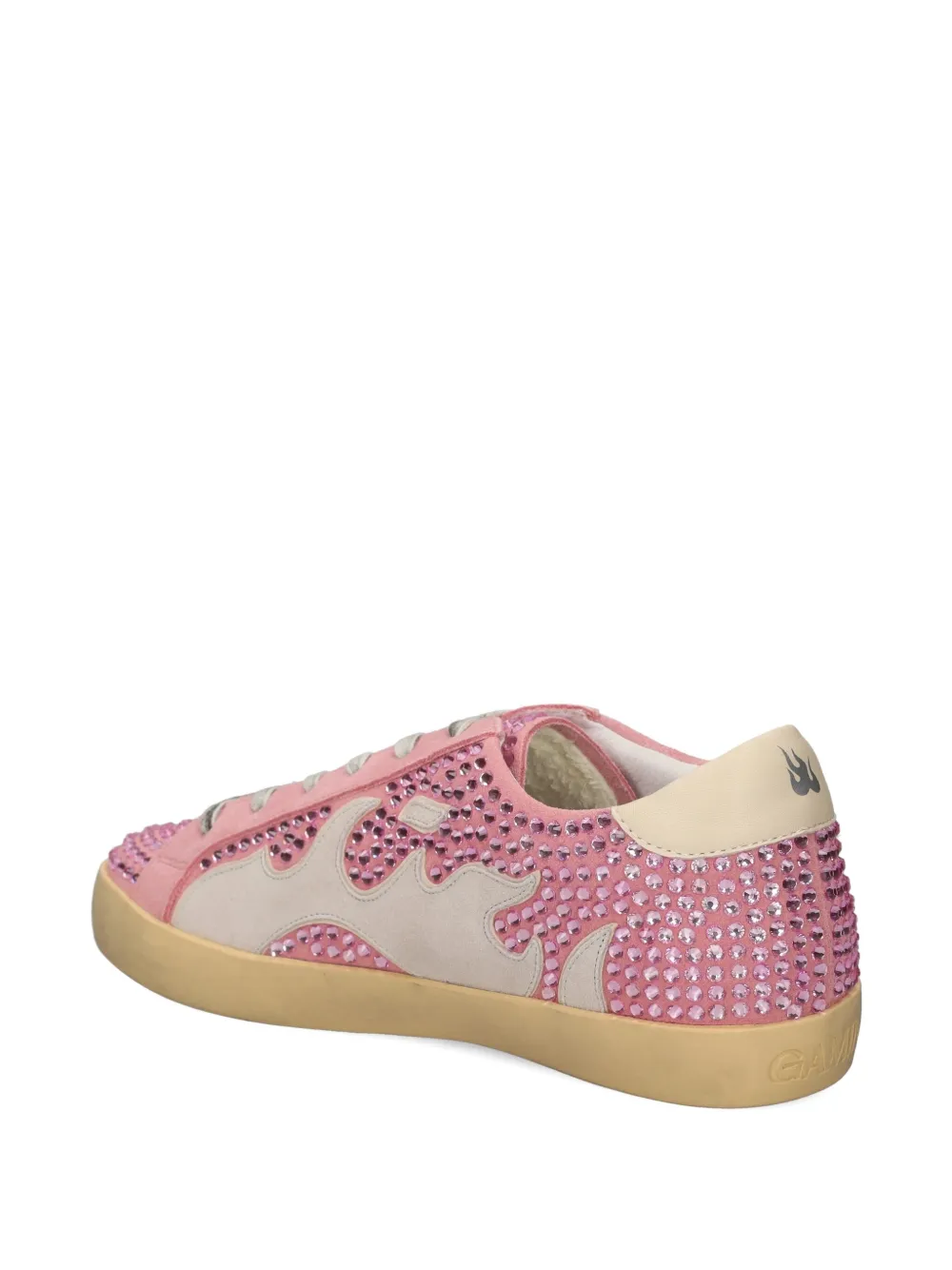 Gamin rhinestone-embellished low-top sneakers Pink