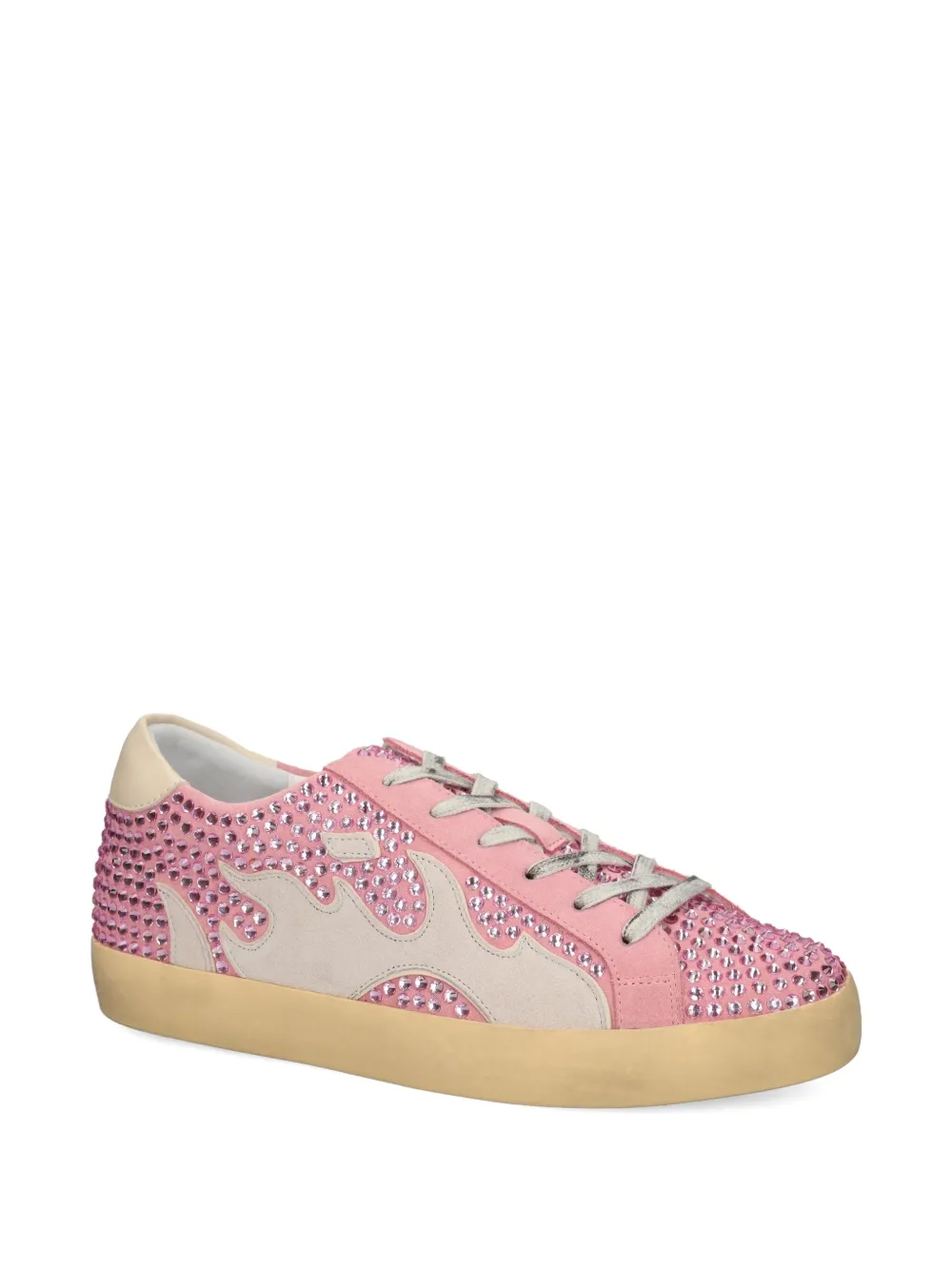 Gamin rhinestone-embellished low-top sneakers Pink