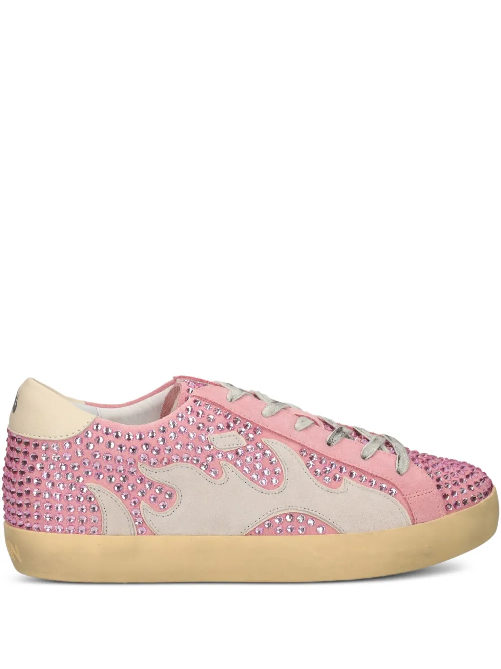 Gamin rhinestone-embellished low-top sneakers Pink