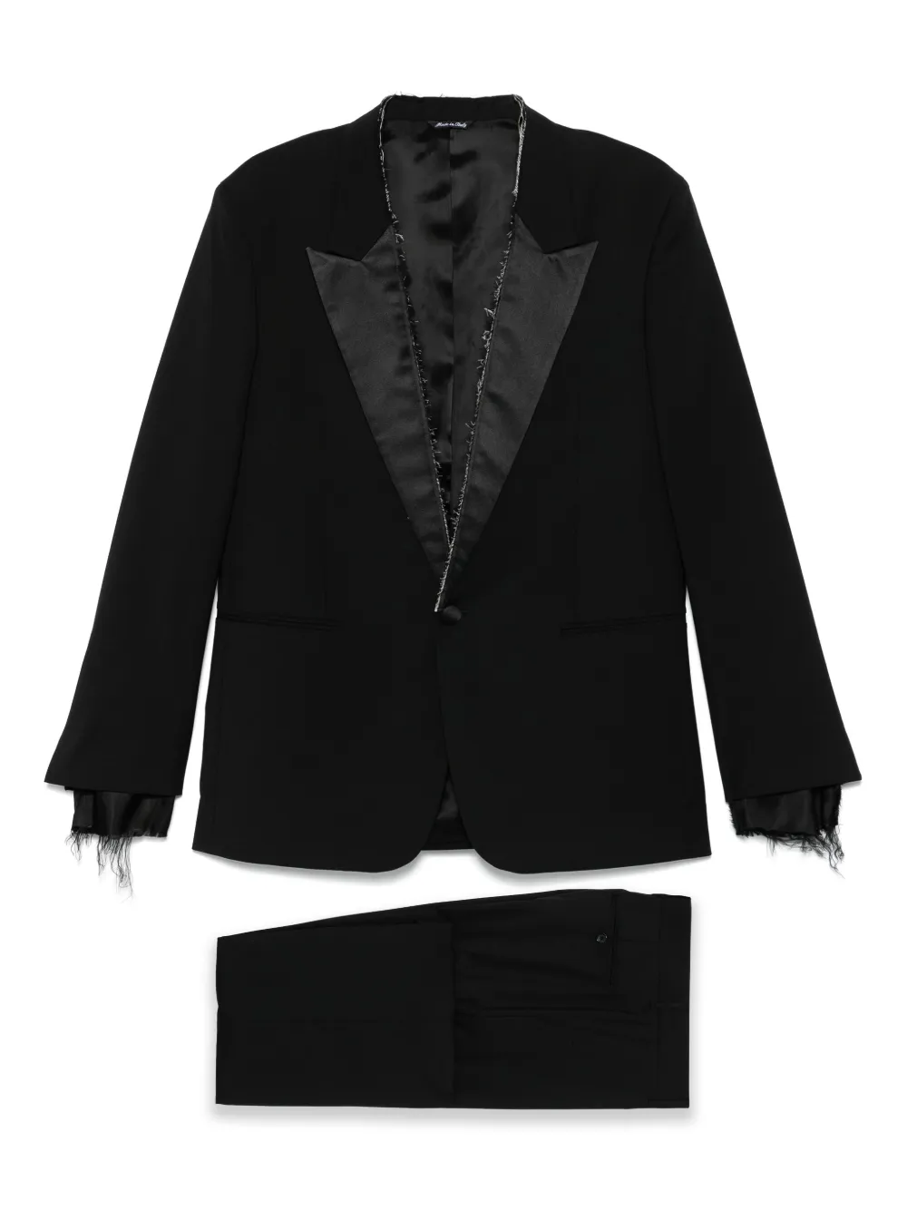 ERALDO frayed-detail suit | Black | Image 1