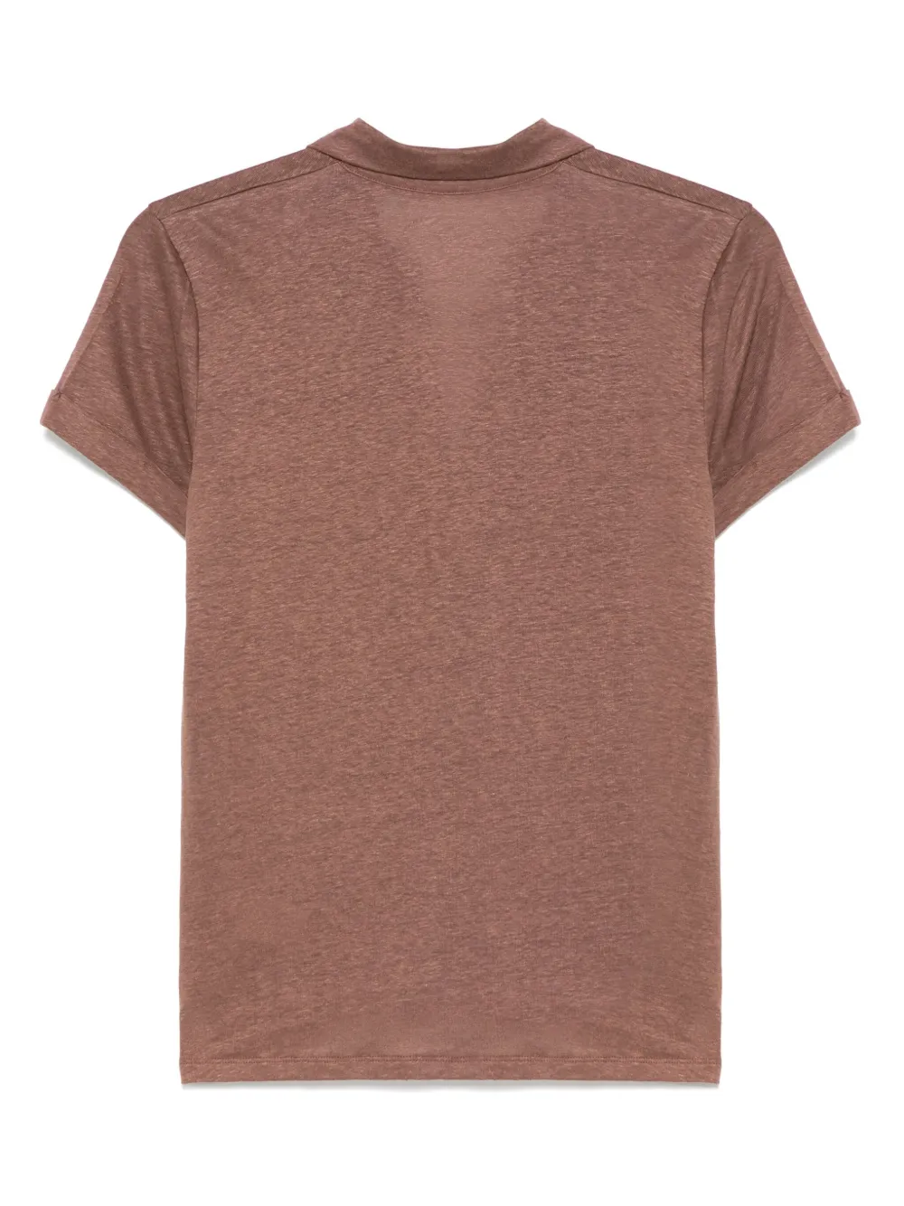 Majestic Filatures T-shirt met polokraag Bruin