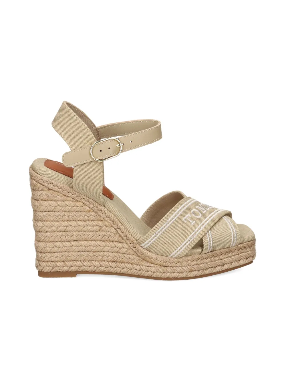 Tommy Hilfiger 100mm logo-strap espadrilles Neutrals