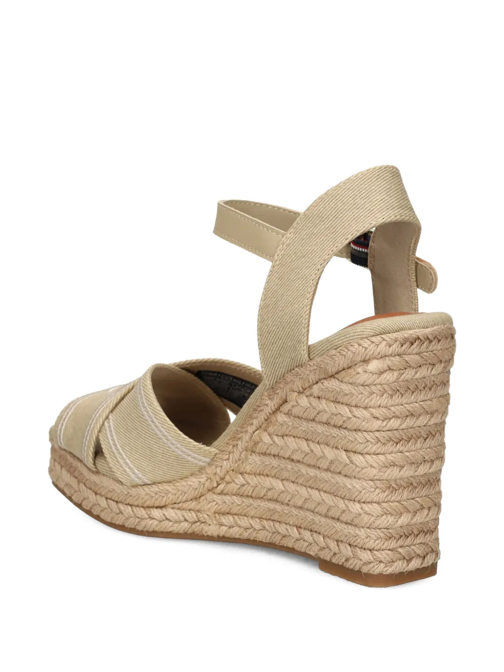 Tommy Hilfiger 100mm logo-strap espadrilles Neutrals