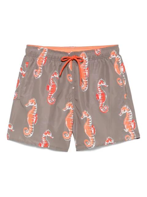 Emporio Armani shorts de playa con animales marinos estampados