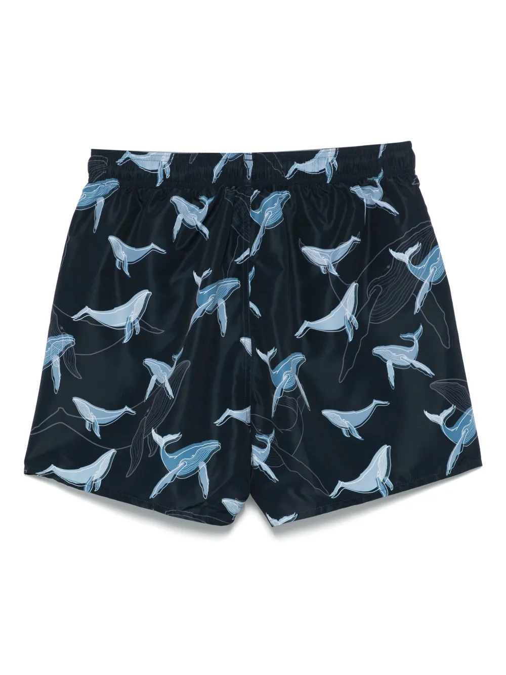 Emporio Armani Zwembroek met zeedierenpatroon Blauw
