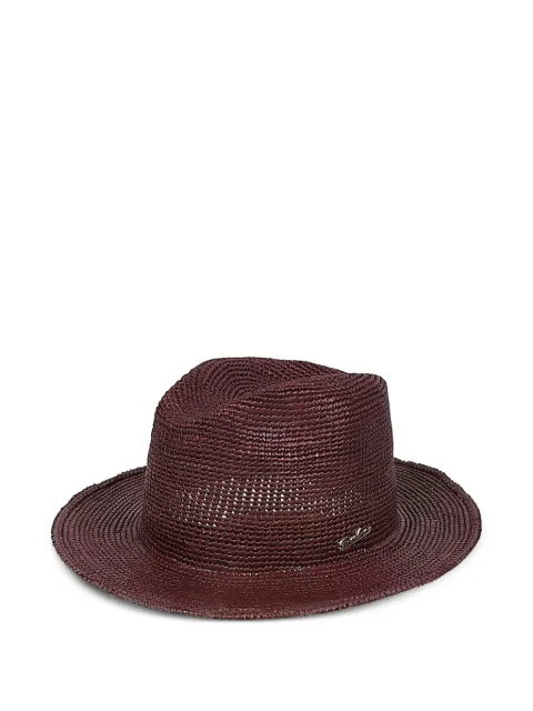Borsalino Colchard crochet-detail fedora hat