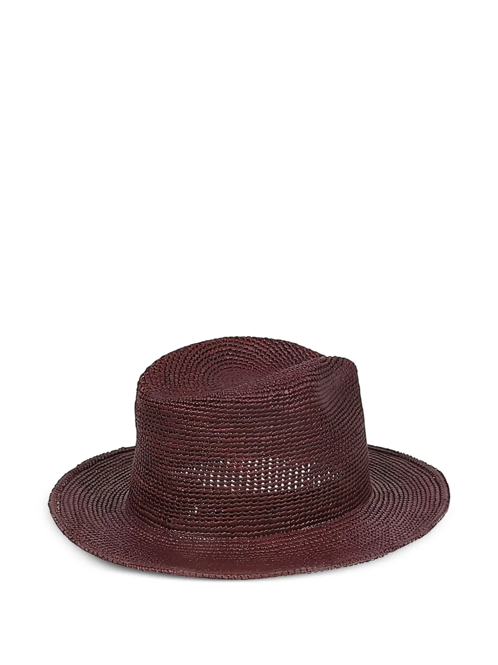 Borsalino Colchard fedora hoed met gehaakt detail - Bruin