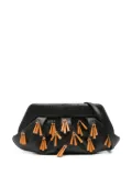 Themoirè fringe clutch bag - Black