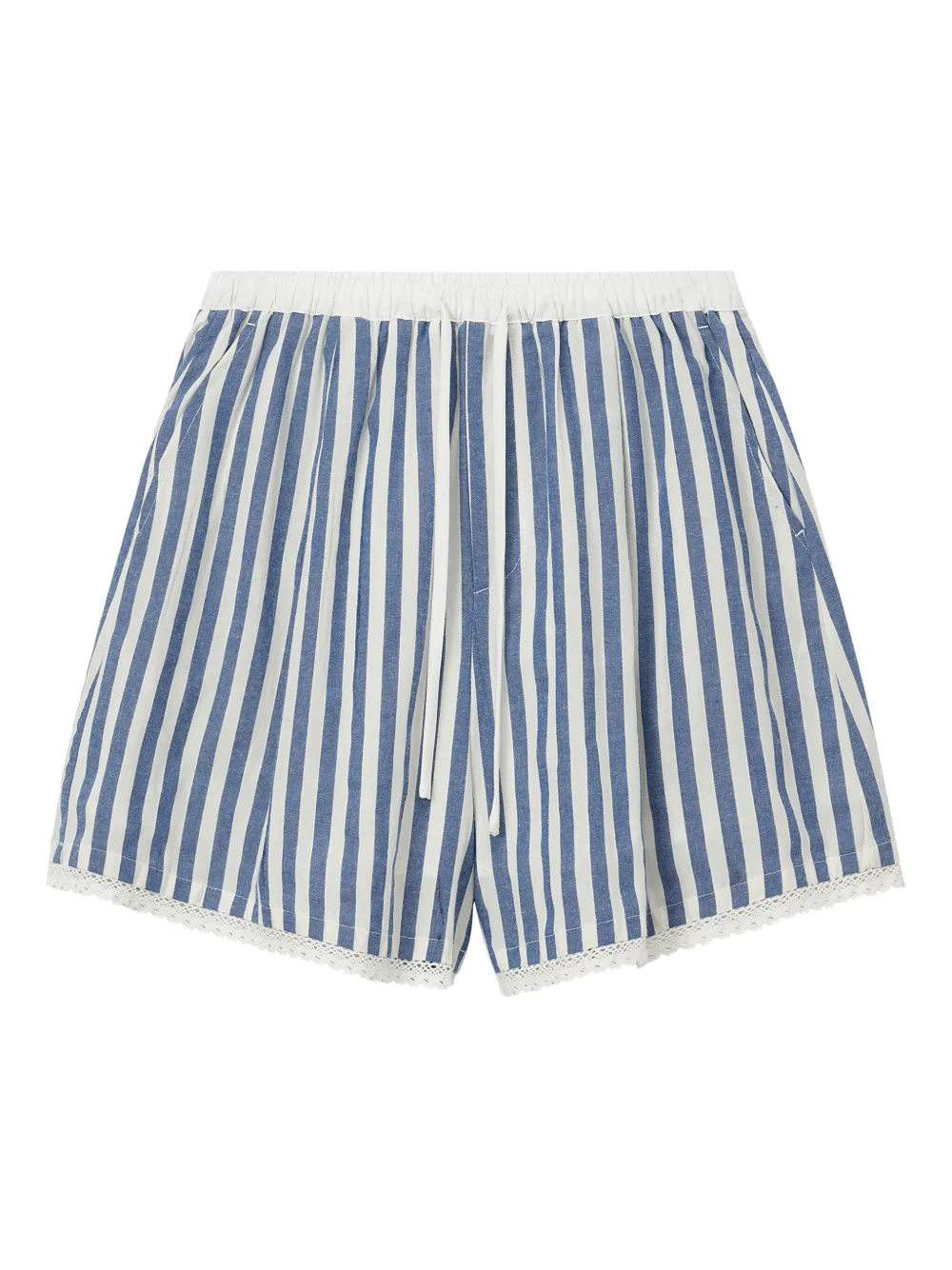 tout a coup striped cotton shorts | Blue | Image 1