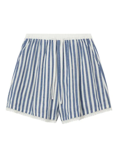 tout a coup striped cotton shorts