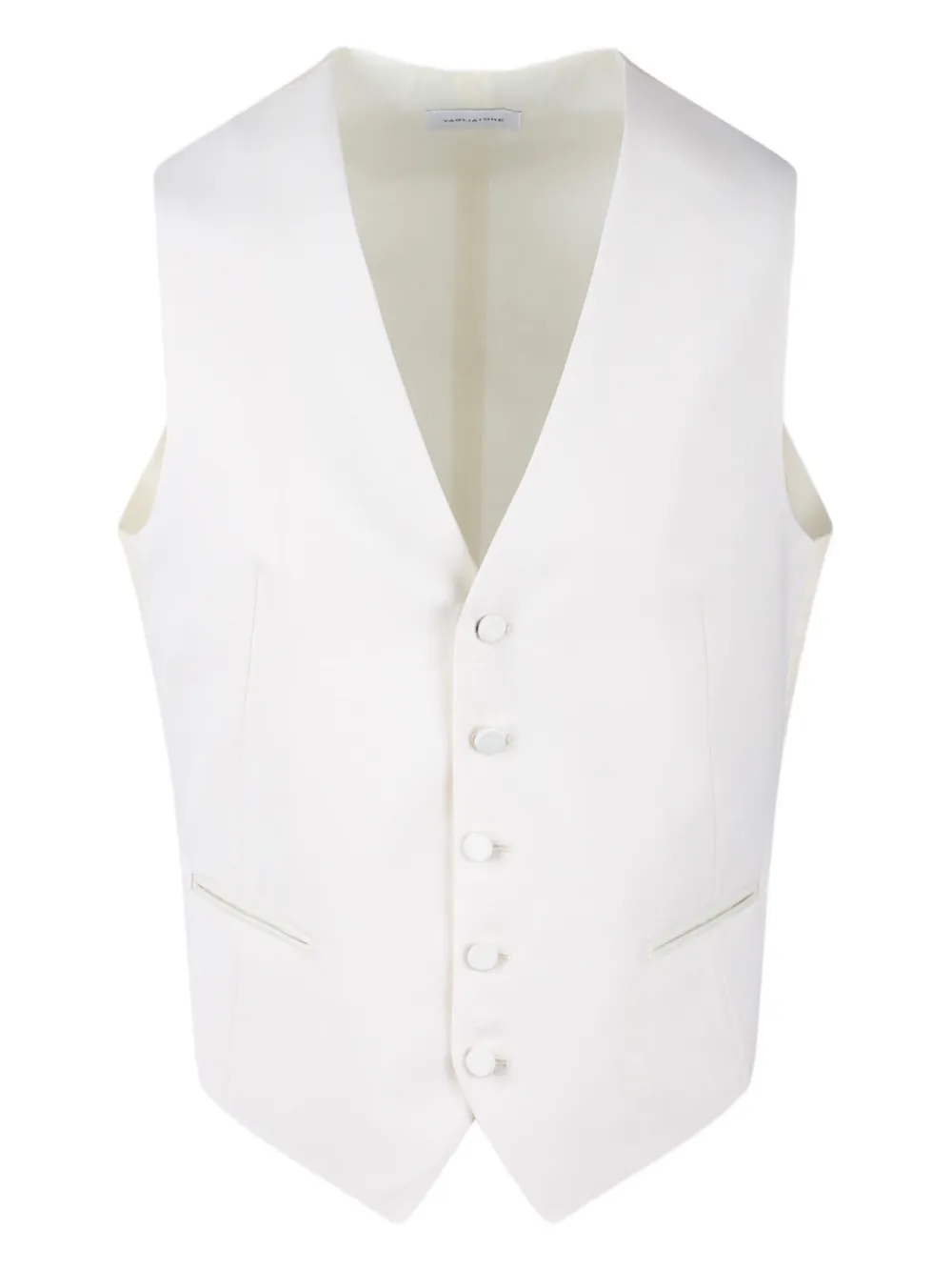 Tagliatore Gilet van scheerwol Wit