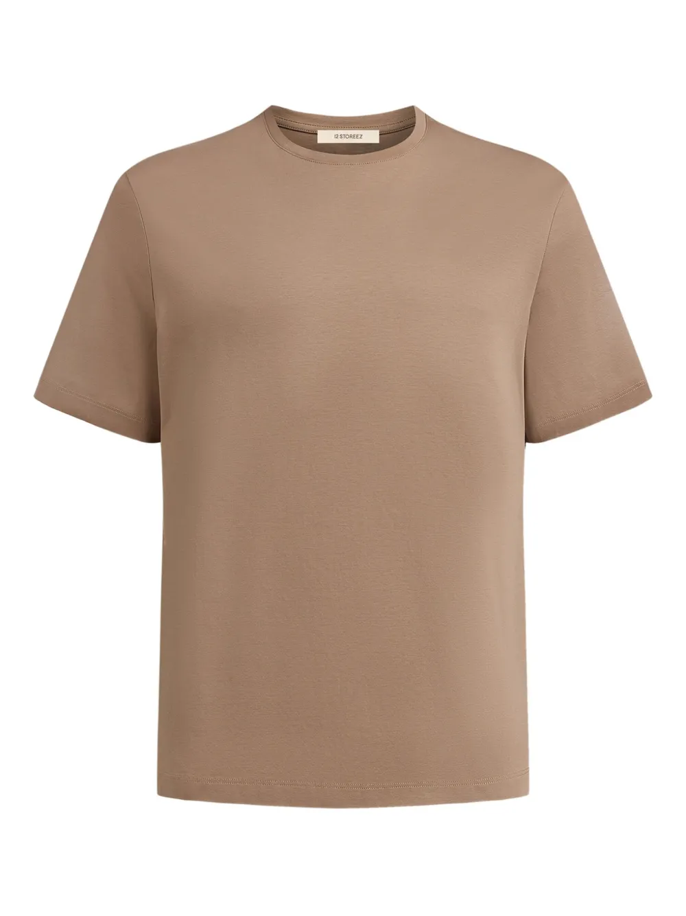 12 STOREEZ playera con cuello redondo | marrón | Image 1