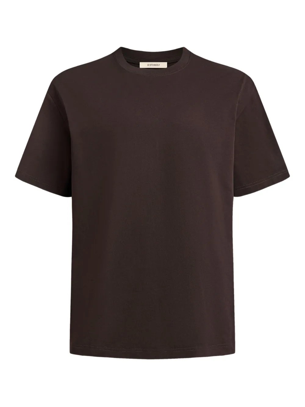 12 STOREEZ crew-neck T-shirt | Brown | Image 1