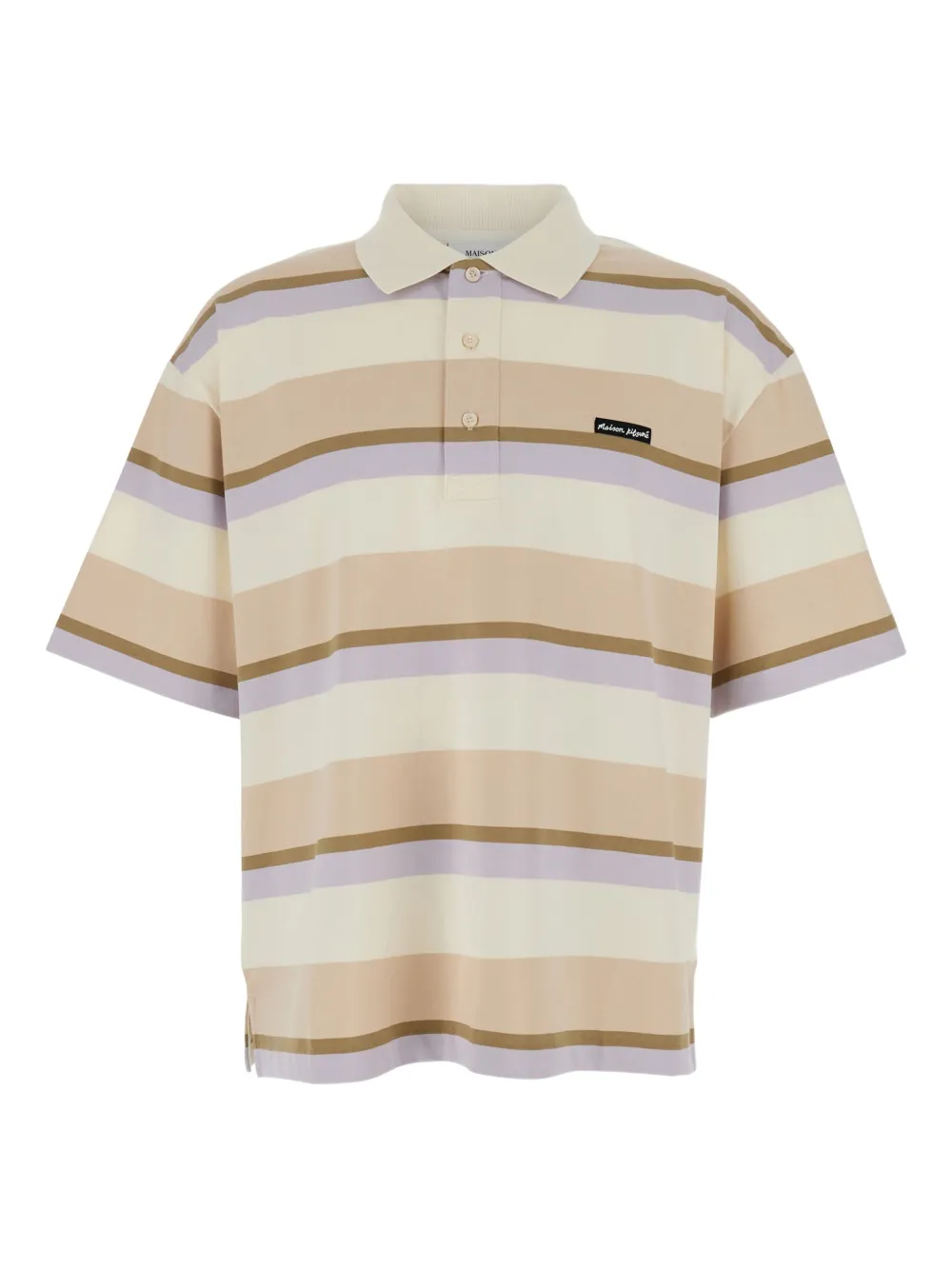 Maison Kitsuné Camisa polo com listra | Neutro | Image 1