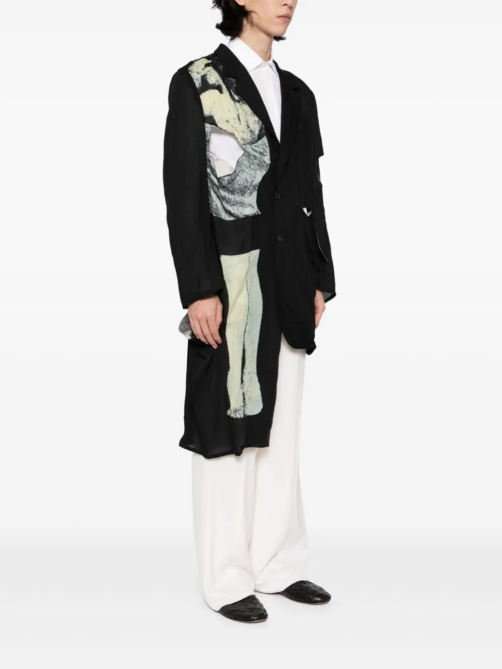 Yohji Yamamoto Wollen blazer Zwart