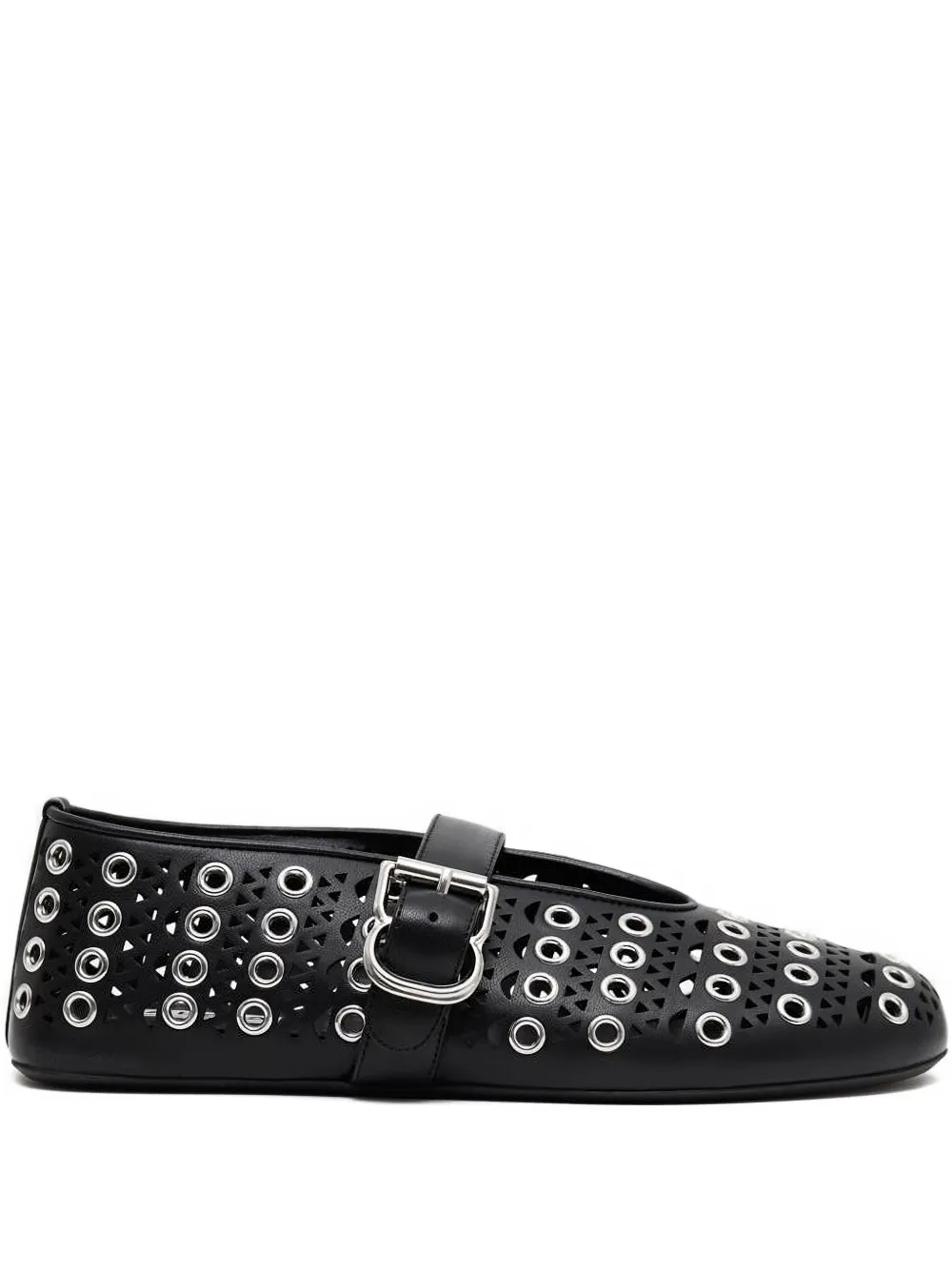Alaïa Sapatilha com aplicação de ilhoses | Preto | Image 1