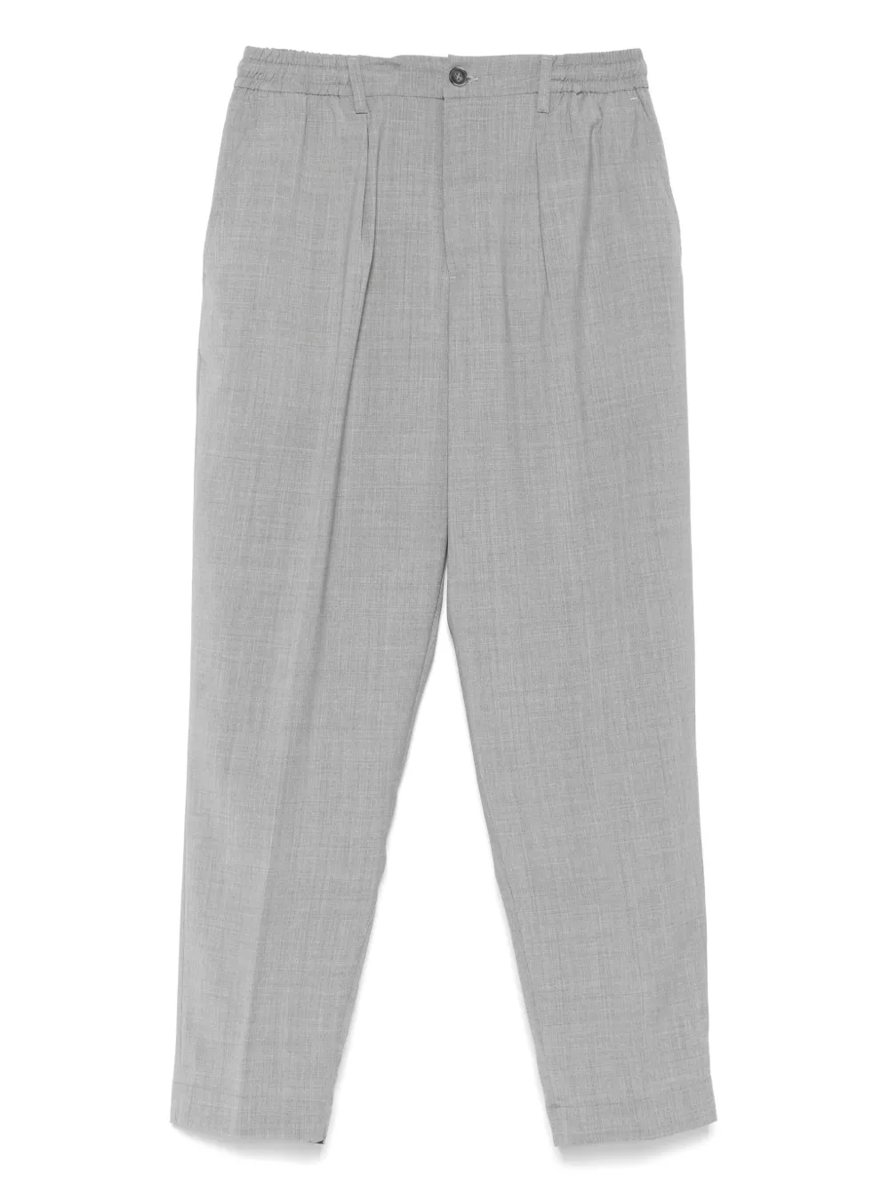 The Editor mélange-effect trousers | Grey | Image 1