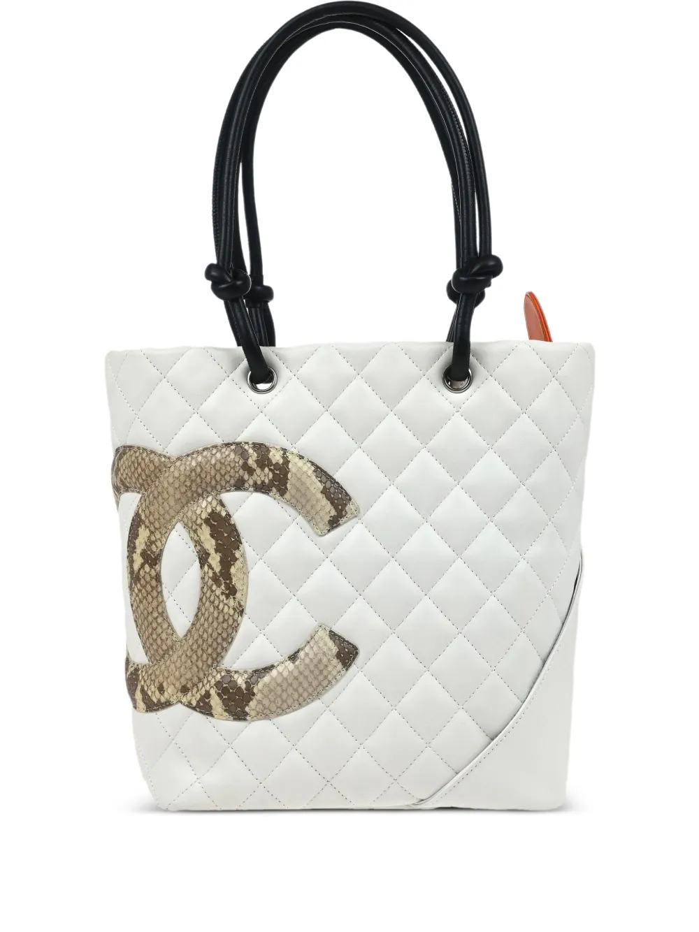CHANEL Pre-Owned 2005 カンボン ライン ハンドバッグ - ホワイト CHANEL Pre-Owned 2005 カンボン ライン ハンドバッグ - ホワイト