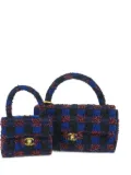 CHANEL Pre-Owned 1992 Tweed Classic Flap two-in-one handbag set - Blue