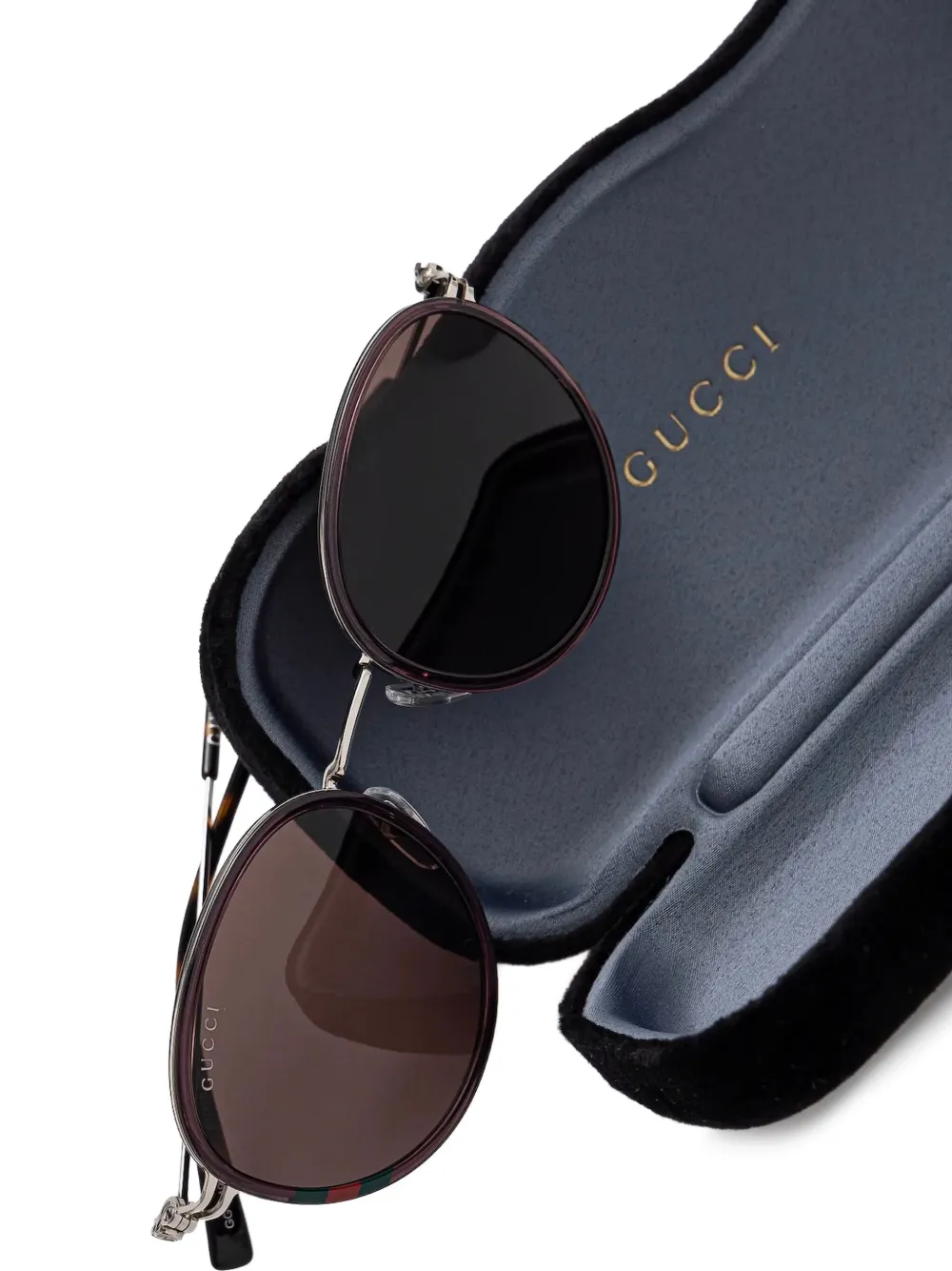 Gucci Eyewear Zonnebril met getinte glazen Zilver