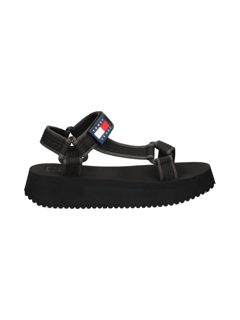 Tommy Jeans Platform Strap Sandals In Black