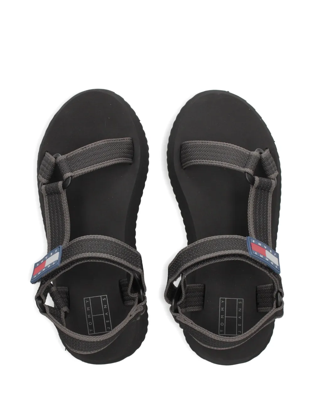 Tommy Jeans Platform Strap Sandals In Black