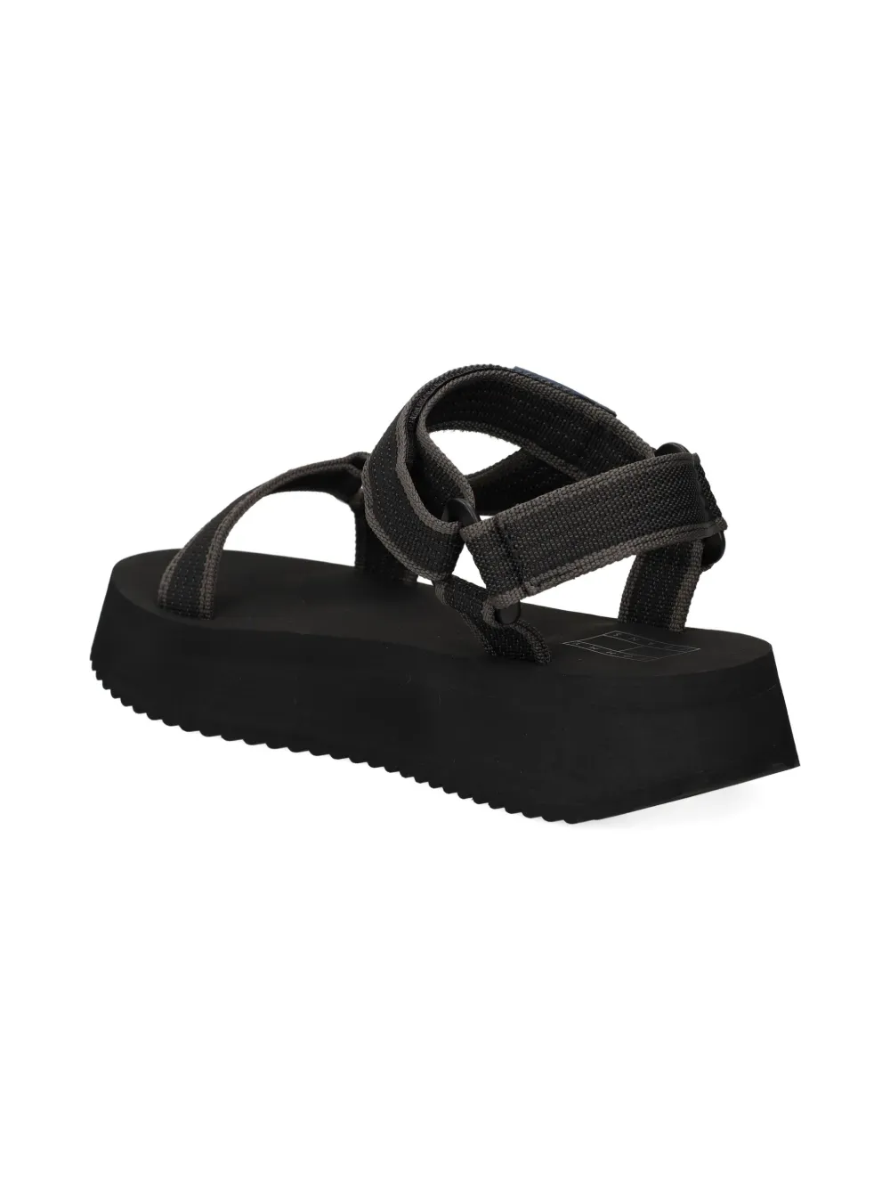 Tommy Jeans Platform Strap Sandals In Black