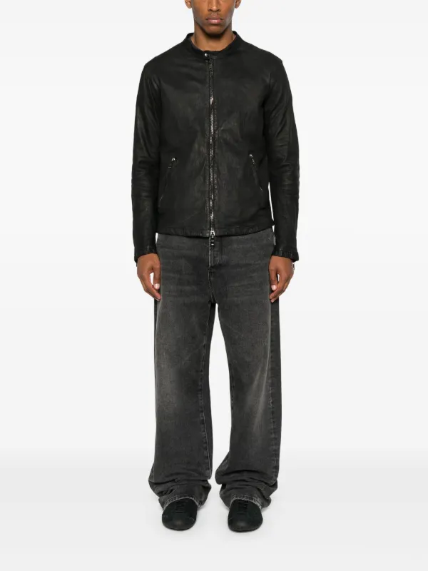 Giorgio Brato ジップアップ レザージャケット | ブラック | FARFETCH JP