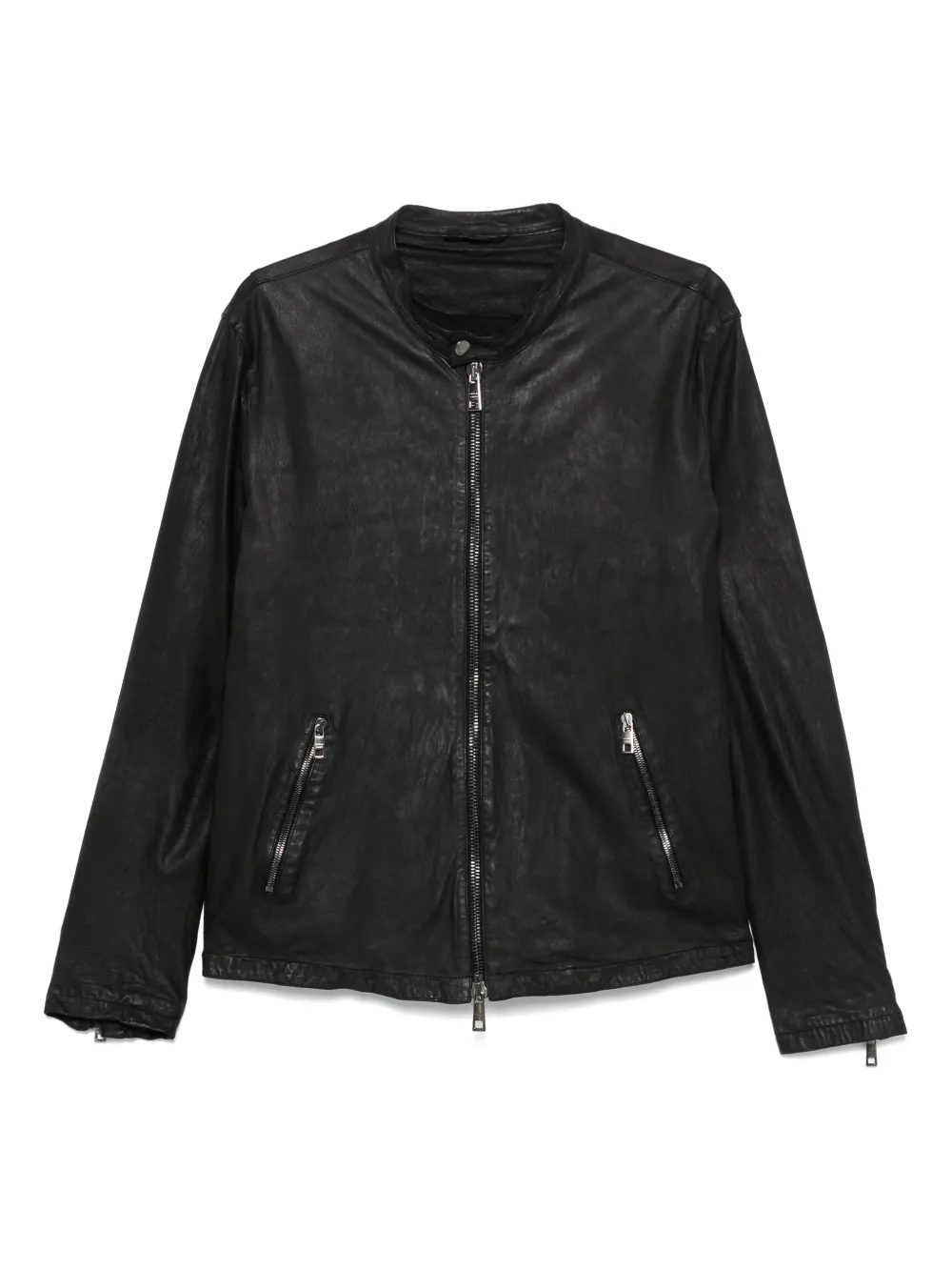 Giorgio Brato zip-up leather jacket | Black | Image 1