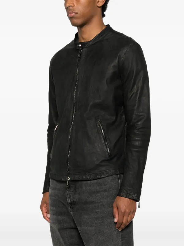 Giorgio Brato ジップアップ レザージャケット | ブラック | FARFETCH JP