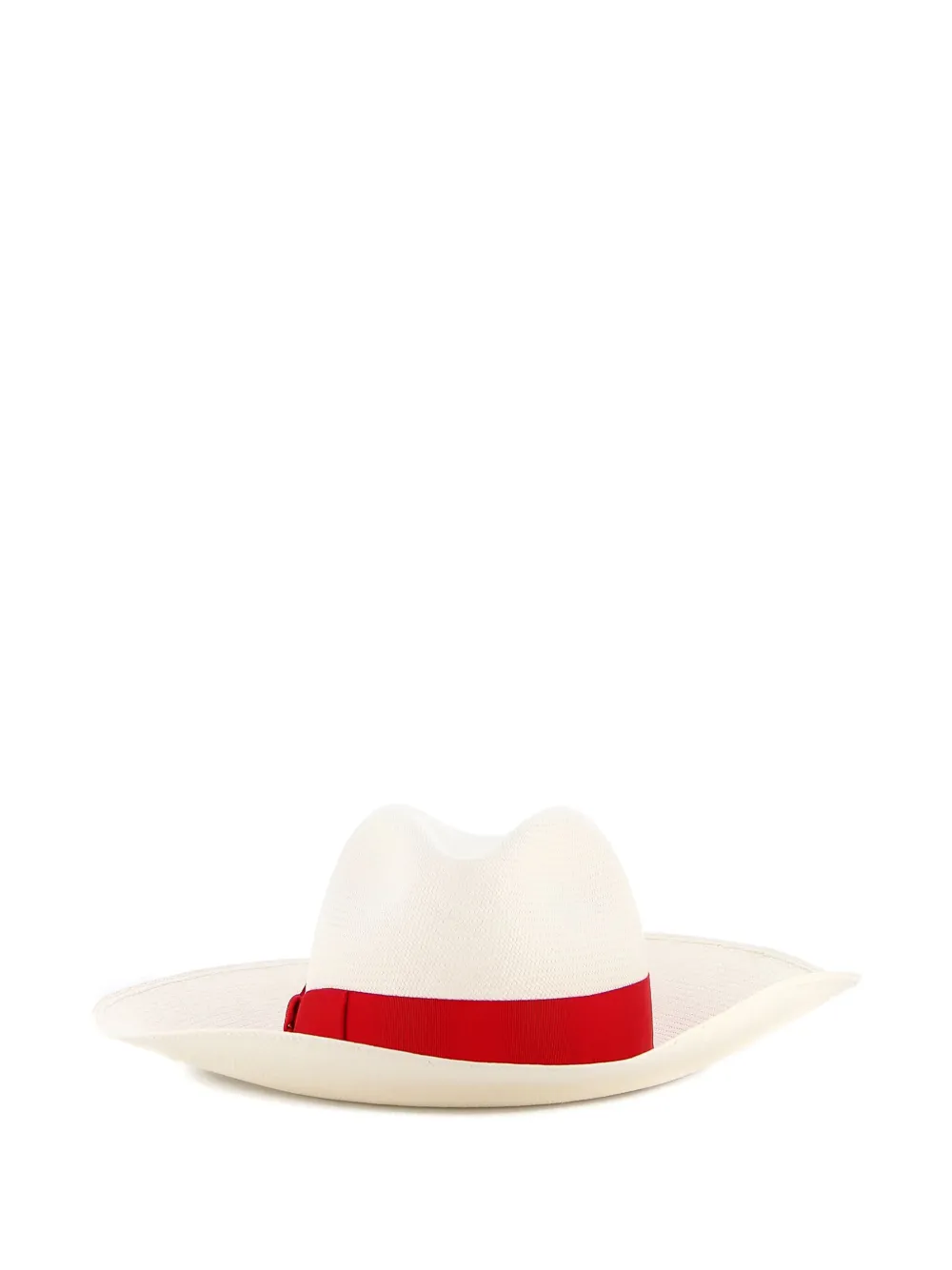 Borsalino Zonnehoed met strik - Wit
