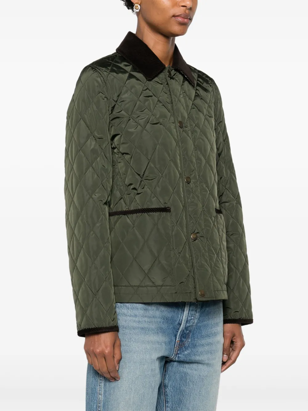 Burberry Gewatteerd jack Groen