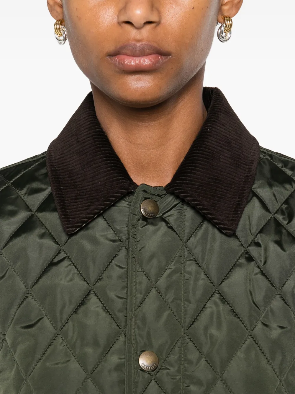 Burberry Gewatteerd jack Groen