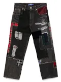 Junya Watanabe MAN patchwork cropped jeans - Black