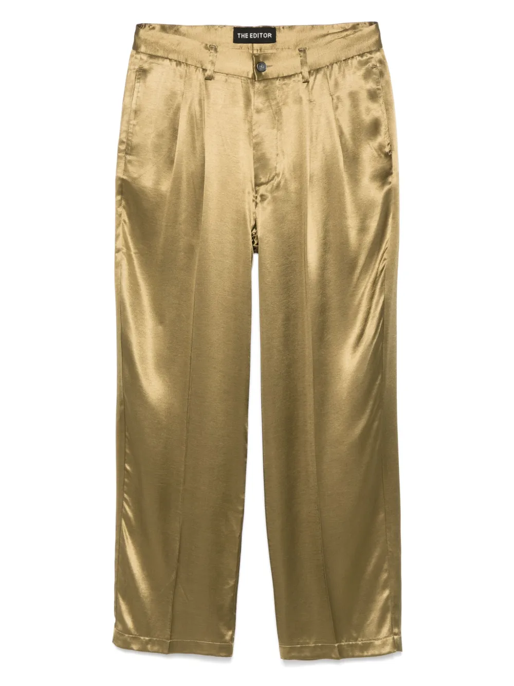 The Editor satin trousers | Green | Image 1