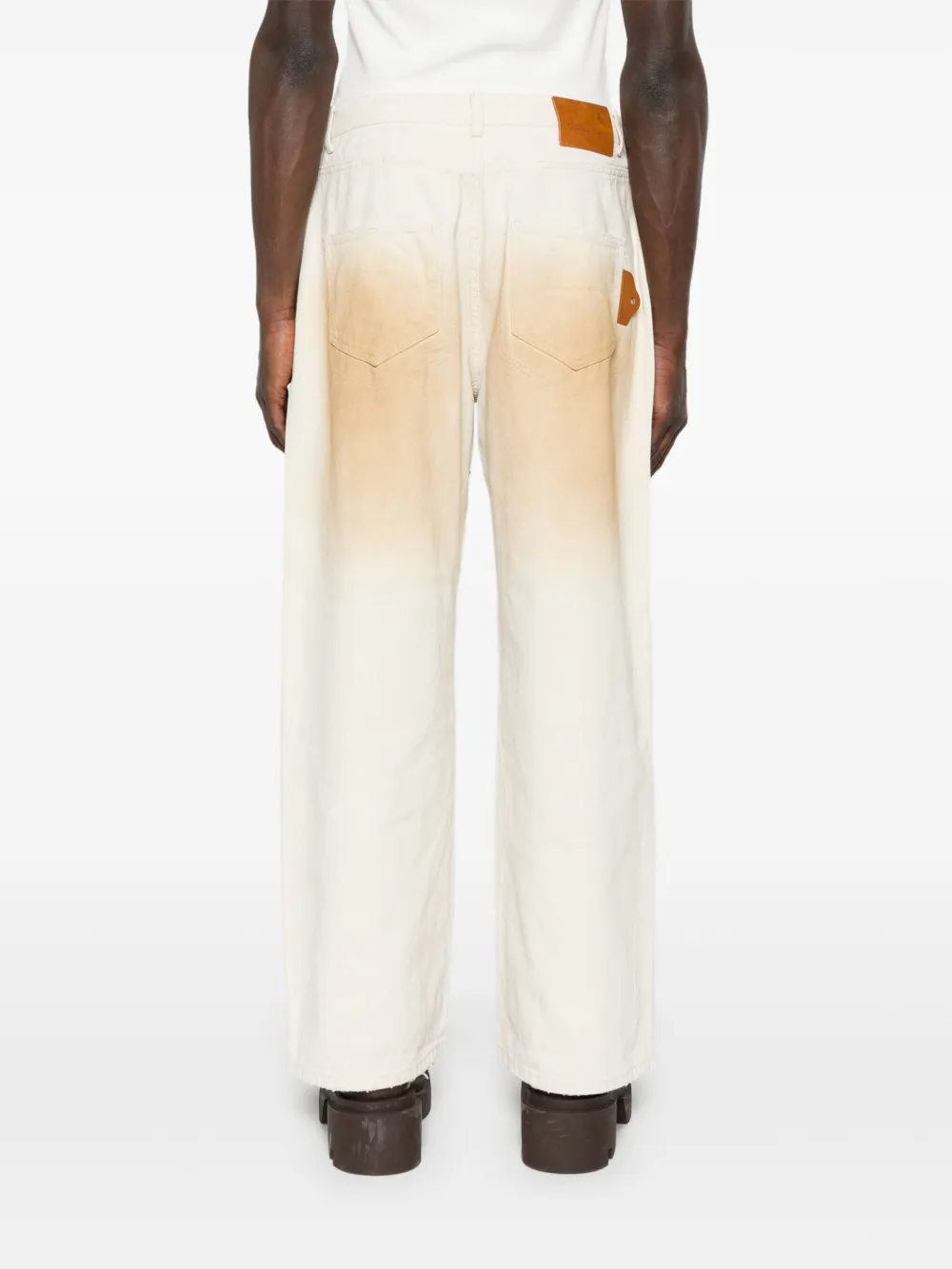 UNTITLED ARTWORKS Broek met dubbele knie Beige