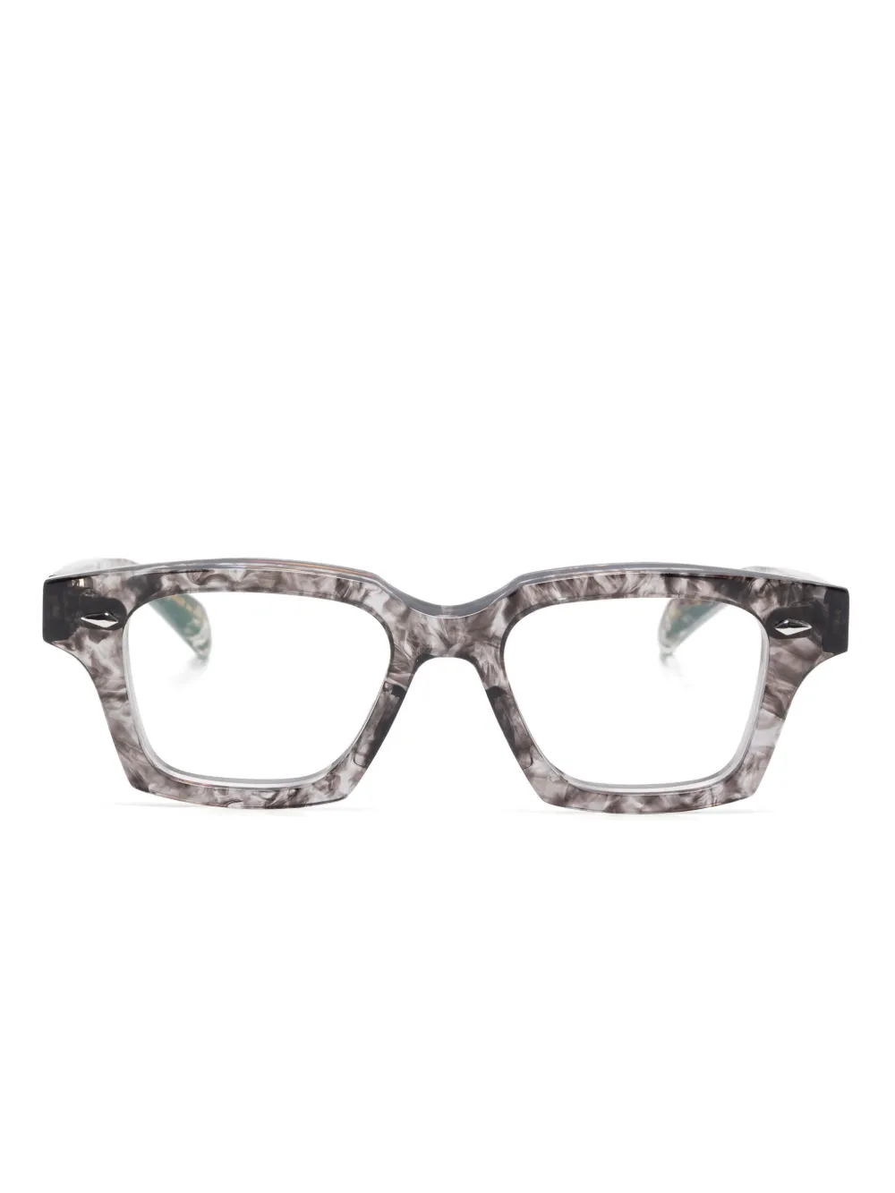 Takaori square-frame glasses | Grey | Image 1