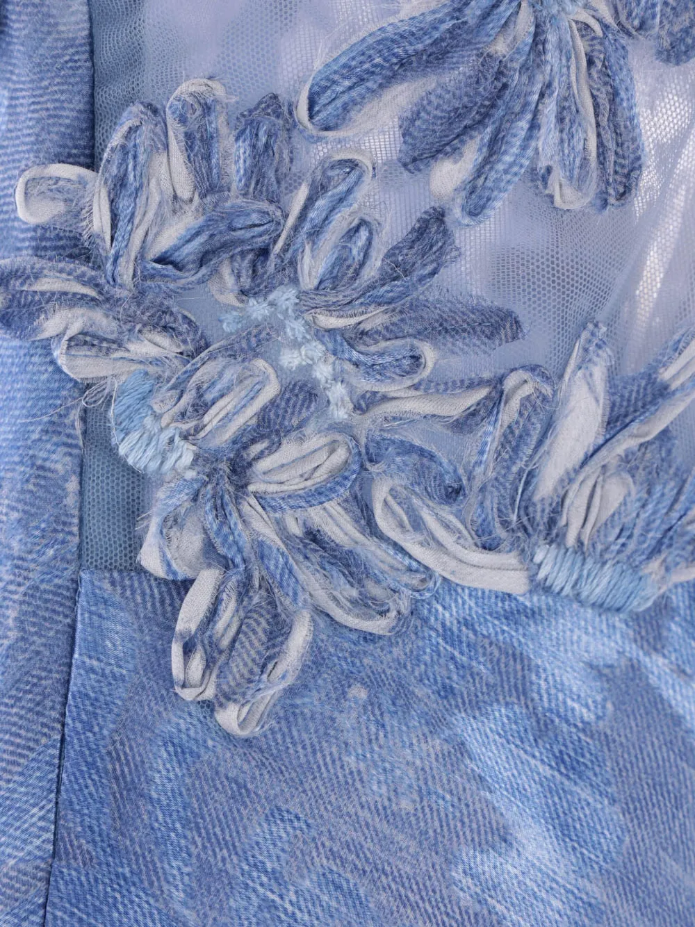 Ermanno Scervino Maxi-jurk met borduurwerk Blauw