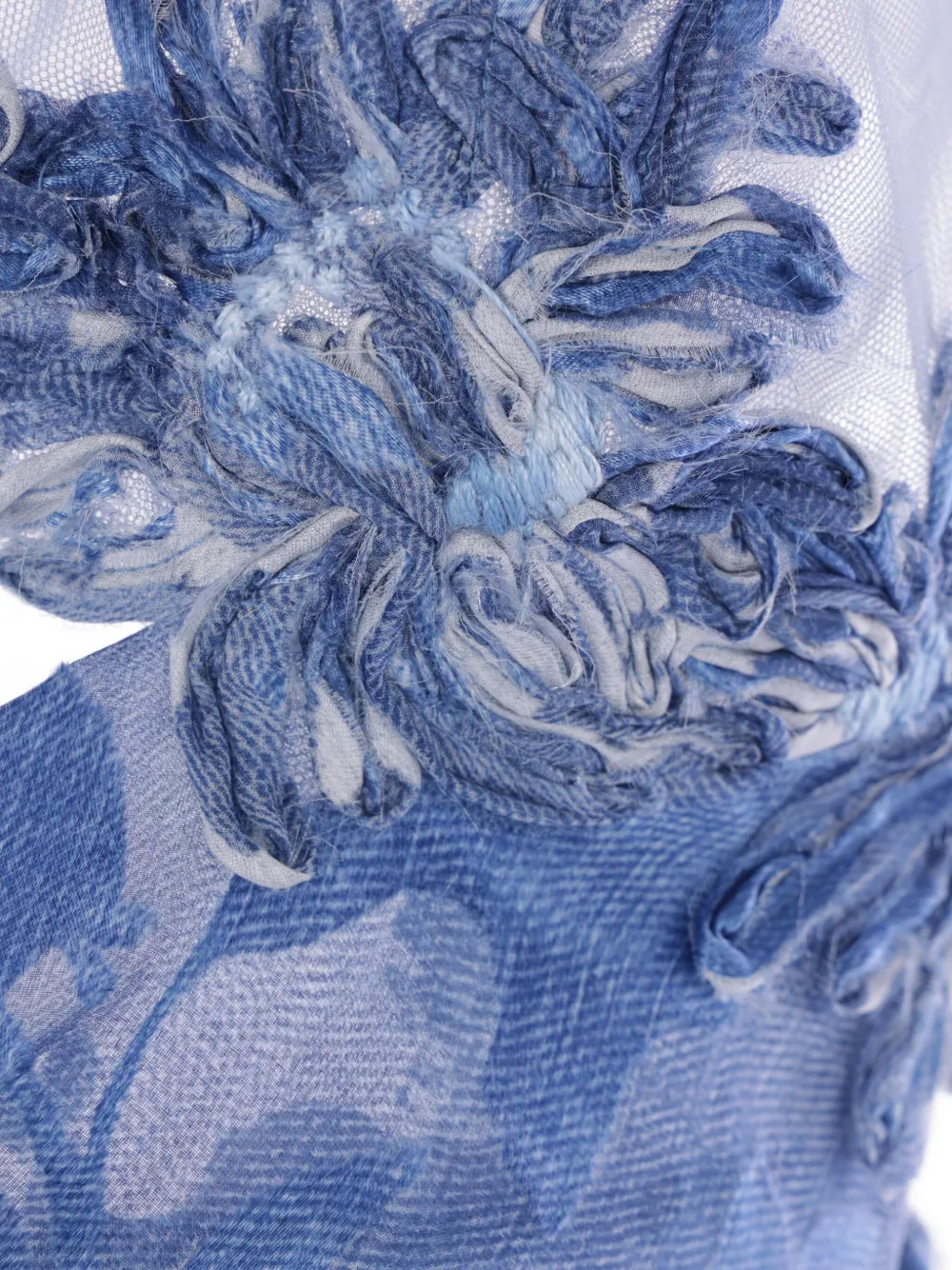 Ermanno Scervino Maxi-jurk met borduurwerk Blauw