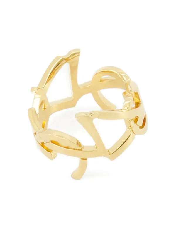 【Saint Laurent】カサンドレ スカーフリング Saint Laurent Cassandre Scarf Ring in Metal | Saks Fifth Avenue
