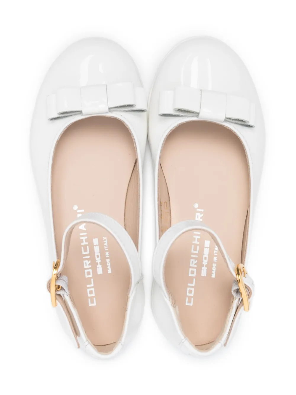 Colorichiari bow-detail ballet flats White